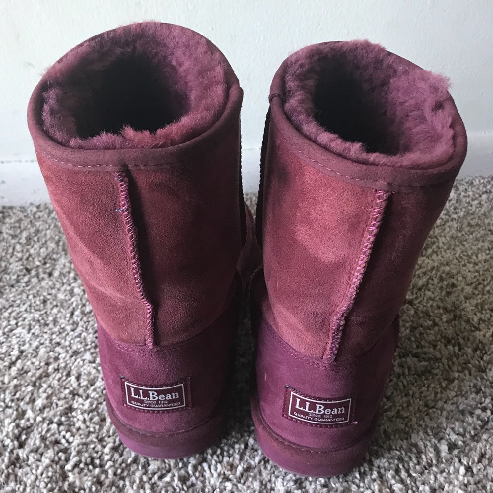 LL.Bean Red Suede Boots Size 8 Medium - Picture 4 of 8